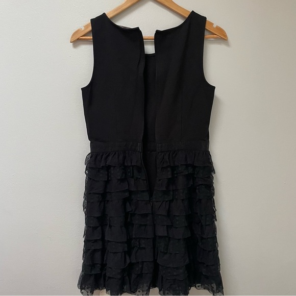 Ann Taylor LOFT Black Sleeveless Tiered Ruffle Dress - Picture 7 of 8